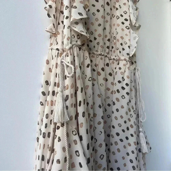 Ulla Johnson 100% Silk Dorothea Midi Dress - Safari Shibori Print - Size 4 - Picture 7 of 16